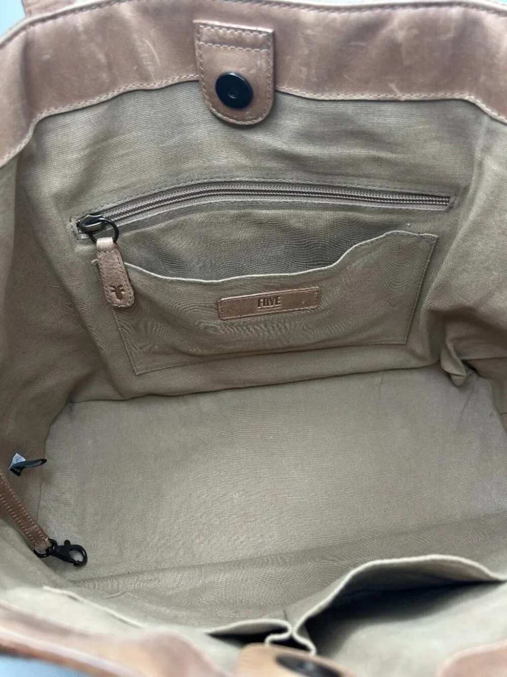 FRYE Brand Melissa Large Shopper Tote Bag Beige DB181 $358